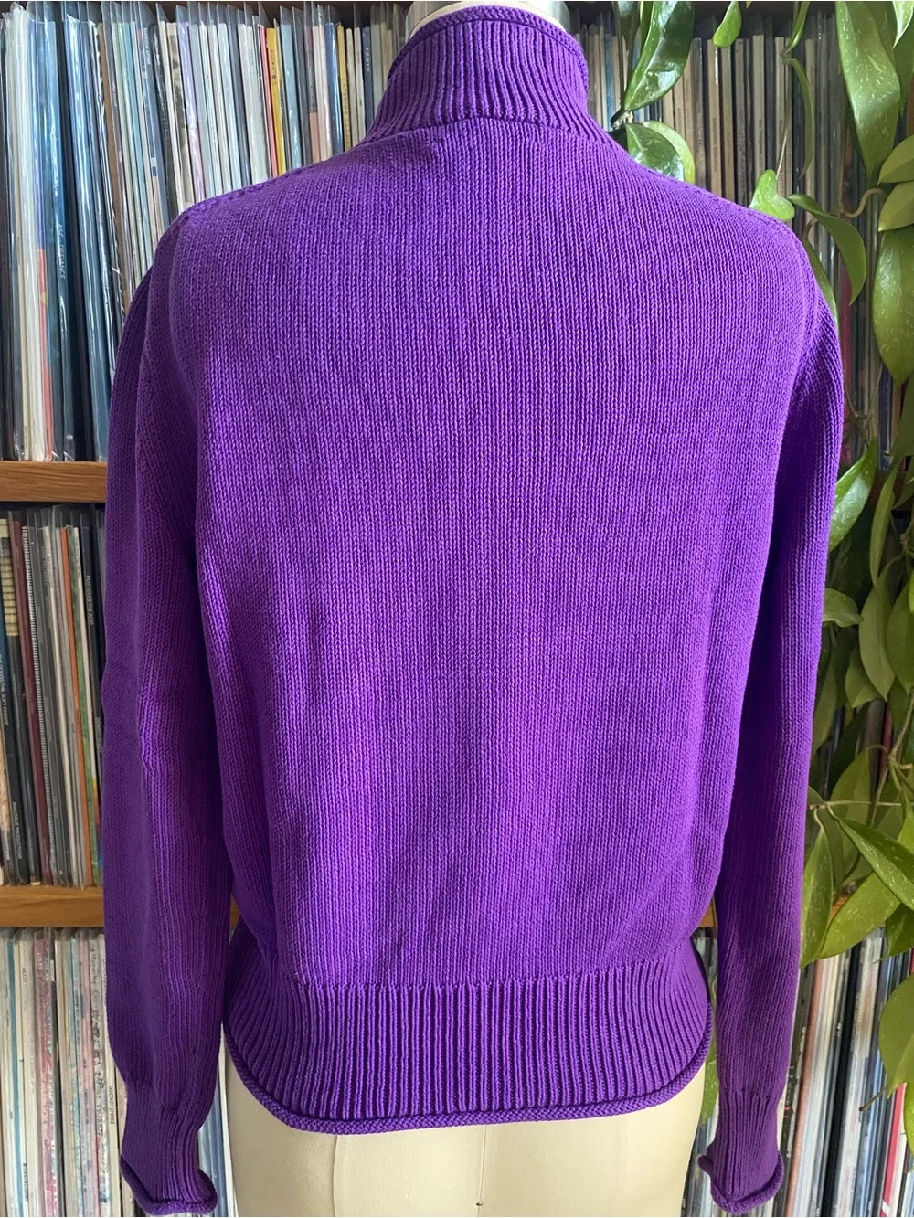 EUC JCREW - Purple Roll Neck Cotton Summer Sweater - Size Small - Picture 3 of 4